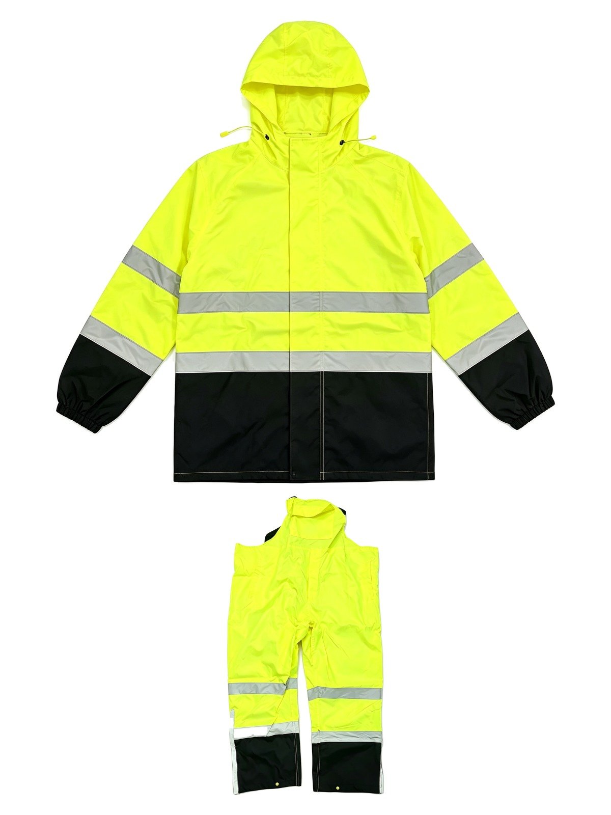 Hi-Vis Rain Suit — Jacket & Bib Overall Set