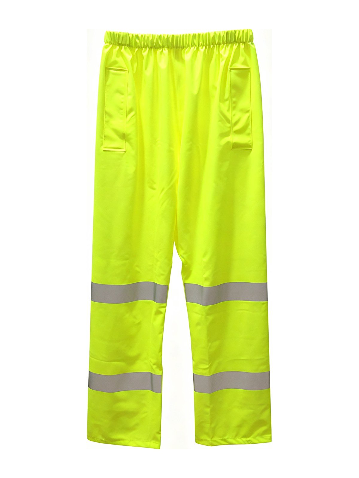 Matching hi-vis rain trousers, double leg bands