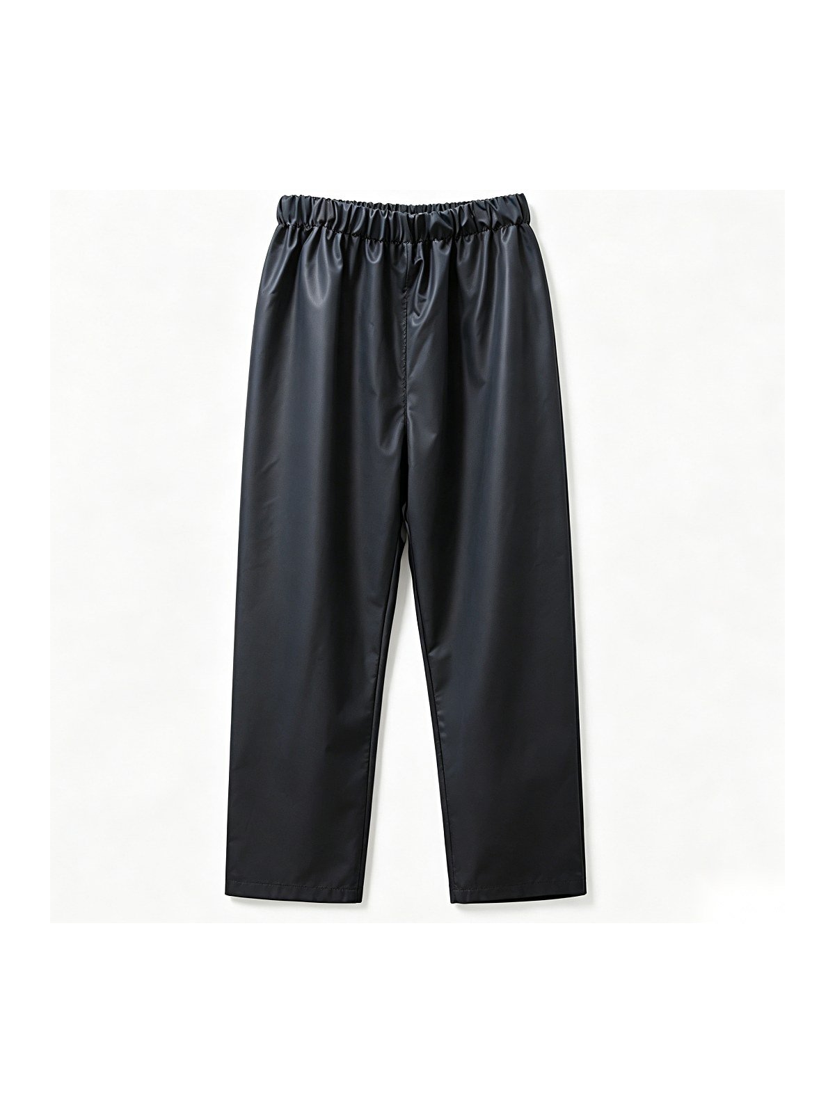 Matching navy rain trousers, elastic waist