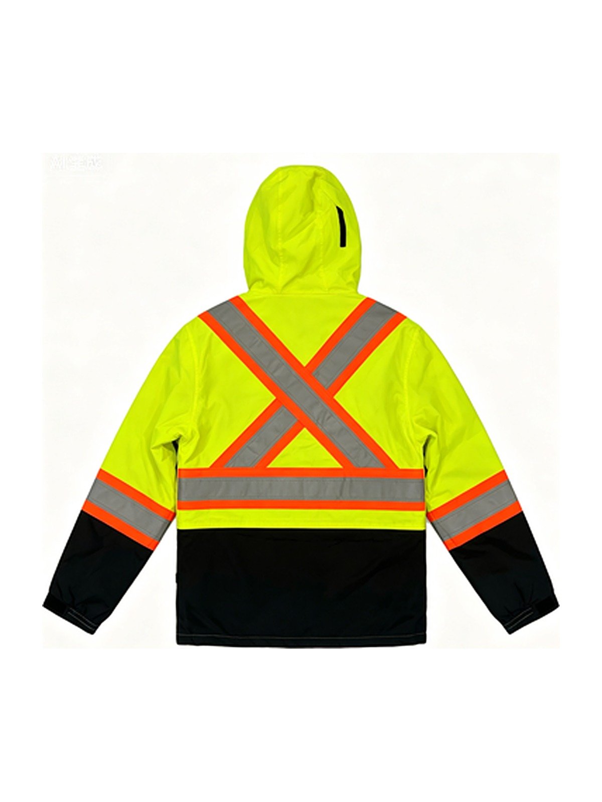 4-in-1 parka, X-back tape, back view
